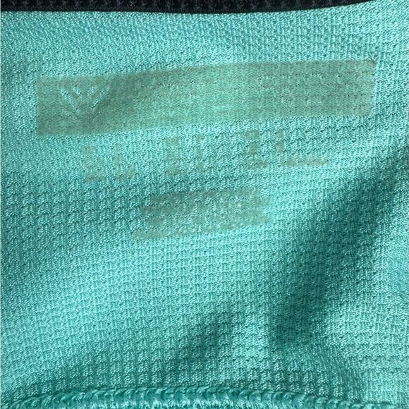 21 Active black and aqua backless sports bra athletic tank top size small - Picture 6 of 6